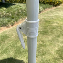 ARGENTFLUX Round Patio Umbrella Outdoor Portable Sun Shade Umbrella with Tassel Steel Pole Tilting Protection UPF, 16 Ribs, with Base