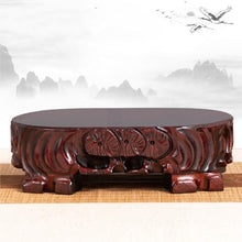 QUANGJN Pcs Plants Saucers All Solid Wood Heightened Ornament Base Vase Bonsai Fish Tank Bottom Bracket Plant Pot Saucers,
