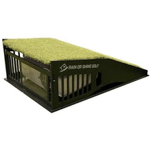 Rain or Shine Golf SwingShield - Golf Simulator Projector Floor Enclosure Black / Forest Green