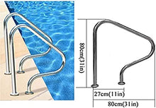 MAZY·URBAN Swimming Pool Handrails, 3-Bend Swimming Pool Safety Handrails, Perfect Handle Swimming Pool Grab Ladder, for Inground Pool Entry,Full Set Accessories