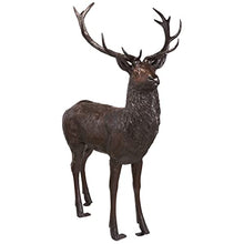 Design Toscano Standing Stag Deer Cast Bronze Garden Statue Brown
