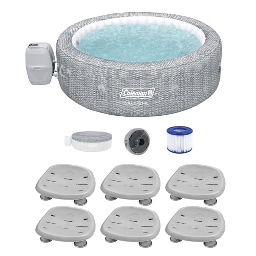 Bestway Coleman Sicily AirJet Inflatable Round Hot Tub Gray