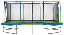 Upper Bounce Rectangle Trampoline Outdoor Set with Enclosure Blue
