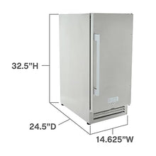 DUURA Elite Beverage Refrigerator for Built-In or Freestanding and Indoor or Outdoor Use, Stainless Steel Construction with Reversible Door Drink Fridge Holds 96 Cans, 2.9-Cu.Ft., Metallic