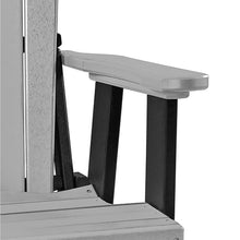 Outdoor Escape Gray Balcony Glider, Light Gray Black, Elevated Seating, Heavy Duty Polyethylene, Tall Outdoor Chair, Weather Resistant