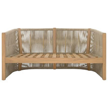 SAFAVIEH Outdoor - Bella 2-Seater Sofa Loveseat - Oak Solid Wood & Taupe - Weather Resistant - Ideal for Patio, Deck, Backyard, 11.6" Seat Height (PAT7110A)
