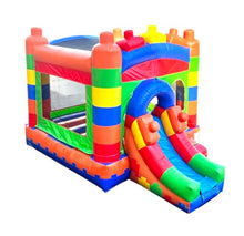 Pogo Bounce House Inflatable Bounce House with Slide Building Block