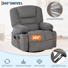 Garvee Oversized Recliner Chair,Extra Wide 360° Swivel Rocker Massage Heat