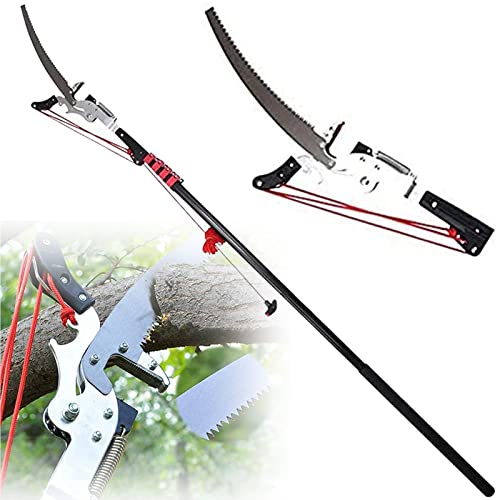 Telescopic Tree Pruners Professional Telescopic Pole Saws Height Extendable Pruning Saw Gardening Branch Saw Loppers Cutter Trimmer Tools for Trimming Branches and Leaves,5.4m/18FT