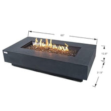 AMS Fireplace | Elementi Plus | Positano | Rectangular Dark Gray Concrete Propane Gas Fire Table Pit
