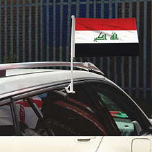 BANNER BUZZ MAKE IT VISIBLE Iraq Car Flag Window Clip 18” X 12” Double-Sided Printing Pack of 100