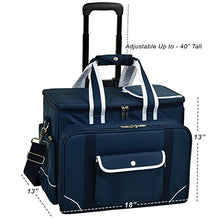 Washington State Licensed Cougars Insulated Picnic Cooler on Wheels with Service for 4- Designed & Assembled in the USA