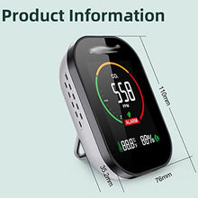 MVUYO Multifunctional Air Quality Tester CO2 Meter Temperature Humidity Measuring Device Carbon Dioxide Monitor with LCD Screen
