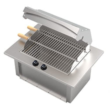 SARO Built-in Electric Grill, Stainless Steel, Smokeless Indoor BBQ with Glass Lid, Power Control, 70x48x30cm, Automatic Ignition