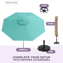 Midtown Umbrellas Push and Pop - 8 Ft Patio Umbrella, Aruba Canopy