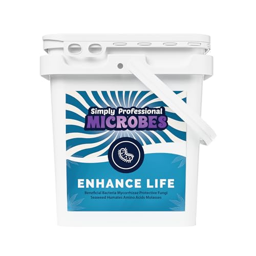 Enhance Life – Organic Probiotic Soil Enhancer for Indoor & Outdoor Plants – Living Microbial Blend Fortified with Seaweed & Molasses – Water-Soluble – Made in USA - 25 LB Bucket
