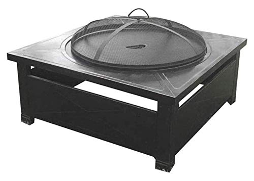 Outdoor Fire Pit Square Fire Pit Metal Fire Bowl Fireplace Backyard Patio Garden Stove for Camping, Outdoor Heating, Bonfire