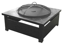 Outdoor Fire Pit Square Fire Pit Metal Fire Bowl Fireplace Backyard Patio Garden Stove for Camping, Outdoor Heating, Bonfire