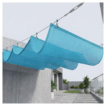 FENGZEQUAN Retractable Sun Shade Sail - Outdoor Wave Canopy，Breathable Wave Awning，Retractable U-Shaped Wave Canopy Awning，for Patio, Garden, Backyard Deck and Trellis(W3.2*L12m/W10.50*L39.37ft)