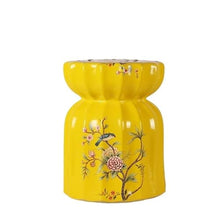 Ceramic Garden Stool Decorative Garden Stools Ceramic Stool Cool Pier Lotus Stool Chinese Classical Home Dressing Stool Shoe Changing Stool Flower Stand Stool Yellow Green Garden Stool Ceramic(B)