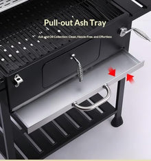Outdoor Charcoal Barbecue Grill with Infinite Temperature Control