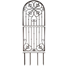 H Potter Garden Trellis - 72" Tall Heavy Duty Metal & Ground Stakes