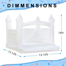 Hmtaolife Inflatable Large White Bounce House 13x13x10FT with 950W Air Blower