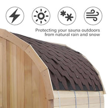 TaTalife Outdoor Barrel Steam Sauna, Backyard Pine Wood Sauna Room