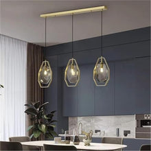 Classic Glass Pendant Light Fixture - 77cm Long Plate Chandelier with