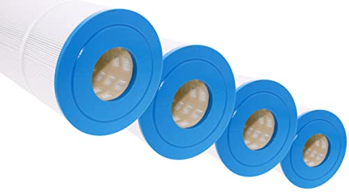 Neo-Pure PS-7105-AA Pool and Spa Filter 7" x 26-1/16" White with Blue Cap (4 Pack)