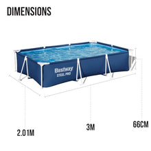 Bestway 9ft x 6.7ft x 26in Steel Pro Above Ground Pool, Metal Frame