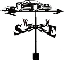 Stainless Steel Weather Vane Yard Roof Outdoor Metal Weathervane Cupolas Durable Scene Decor Used in Gardens and Courtyards Wind Vane (Cement Truck) (Car)