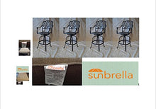 Patio Land Elizabeth Outdoor Patio Swivel Bar Stools Cast Aluminum Dark Bronze