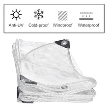 Waterproof Transparent Tarpaulin Side Panels for Gazebo,PVC Plastic Tarpaulin,Outdoor Clear Tarp Curtains with Zip,Pergola Porch Carport Partition Curtains,with Grommets,W×H-3 * 3.0m(9.8 * 9