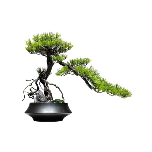 YXIANG56Q Fake Plants Artificial Bonsai Tree Chinese Style Faux Plants Indoor with Ceramic Pot, Realistic Fake Decor Bonsai Tree