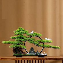 YXIANG56Q Fake Plants Artificial Bonsai Tree with Lights Circle Office Entrance Creative Decoration Bonsai Fake Tree Bonsai Tree
