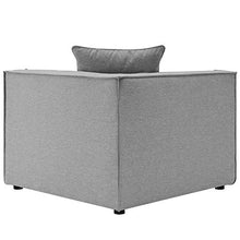 Modway EEI-4378-GRY Saybrook Patio Upholstered Loveseat and Ottoman Set in Gray,64 x 69 x 25.5