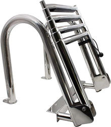SAeWare Pontoon Marine Ladder Rear Entry Pontoon Telescopic Folding Swimming Pool Ladder Stainless Steel Pontoon Marine Inboard Ladders