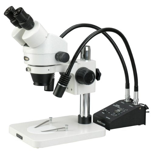 AmScope Professional Binocular Stereo Zoom Microscope WH10x 7X-45X 6W LED