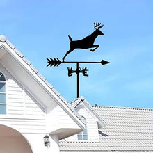 Weathervane,Weathervane Metal For Roof Garden Yard Deer Weathervanes Metal Weather Vane Wind Direction Measuring Instrument Roof Installation Weather Vane Farm Scene Garden Art Deco Accessories