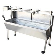 Banfluxion 110V 46'' Rotisserie Grill Roaster 15W Stainless Steel Electric Spit Roaster Charcoal or Wood BBQ Grill Roasting Machine for Roasted Pig, Lamb and Chicken 4 Revolutions Per Minute