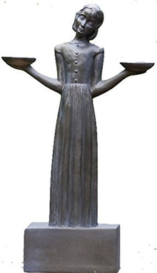Sylvia Shaw Judson Collection Bird Girl with Pedestal Bronze Finish 28h