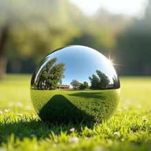 YDJIANCAI 1Pcs Stainless Steel Gazing Balls Hollow Mirror Globe Floating Reflective Ball Polished Shiny Sphere for Outdoor Lawn Pond Yard Ornament(Silver)(Size:29.52in/75cm)