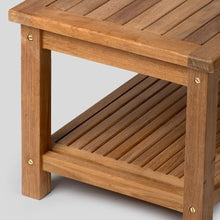 TITAN GREAT OUTDOORS Ash & Ember Sierra Grade A Teak 47" Coffee Table with Shelf, Weather Resistant Tea Table for Deck, Porch, or Backyard Use, Slatted Indoor Outdoor Patio Lounge Furniture