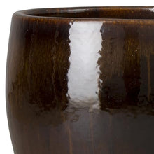 Emissary Home and Garden 18.5in. L x 19in. H Java Stoneware Round Planter with High-fire Treatment (Set of 1)