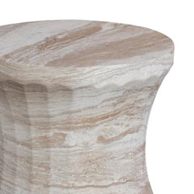 Armen Living Terralune Indoor Outdoor Side Table in Oasis Concrete Finish