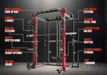 RitKeep Fitness PMAX-4550 Multi Functional Smith Machine Training System Black
