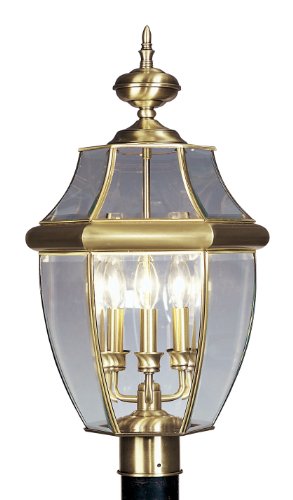 Livex Lighting 2354-01 Monterey 3-Light Fixture, Antique Brass