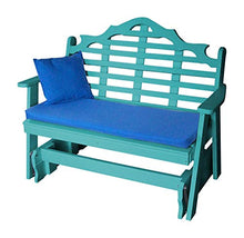 A & L Furniture Co. Marlboro Recycled Plastic 5ft Glider Chair Al Aruba Blue