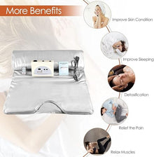 TZLGMDER Silver Sauna Blanket Weight Loss Sauna Blanket Detox Therapy Machine Personal Spa Zone 2